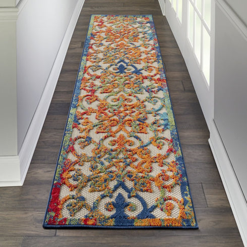 Rainbow Colored Indoor Outdoor Runner Rug